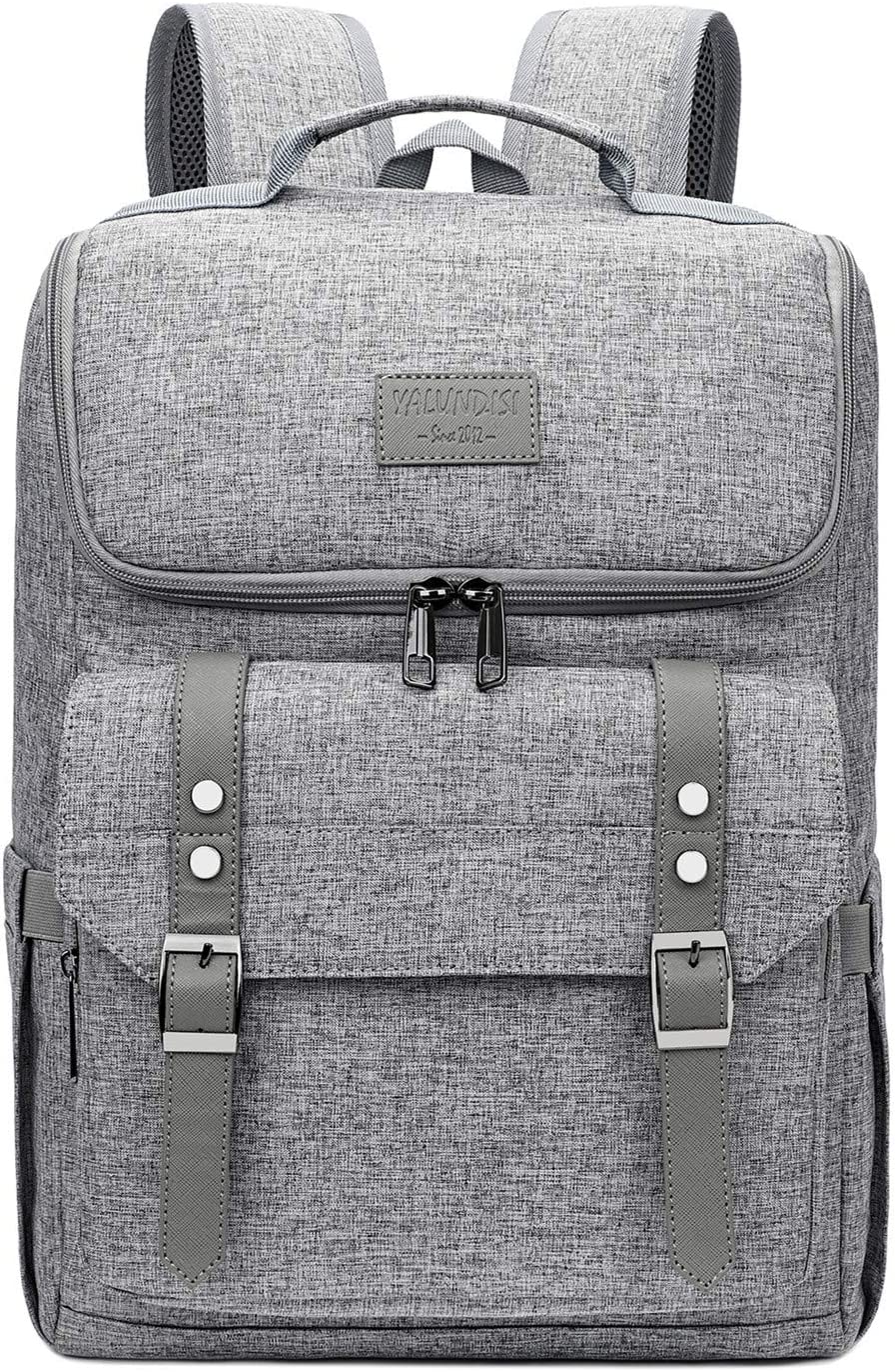 Vintage Backpack Travel Laptop Backpack with usb Charging Port for Women & Men School College Students Backpack Fits 15.6 Inch Laptop Black - Image 6